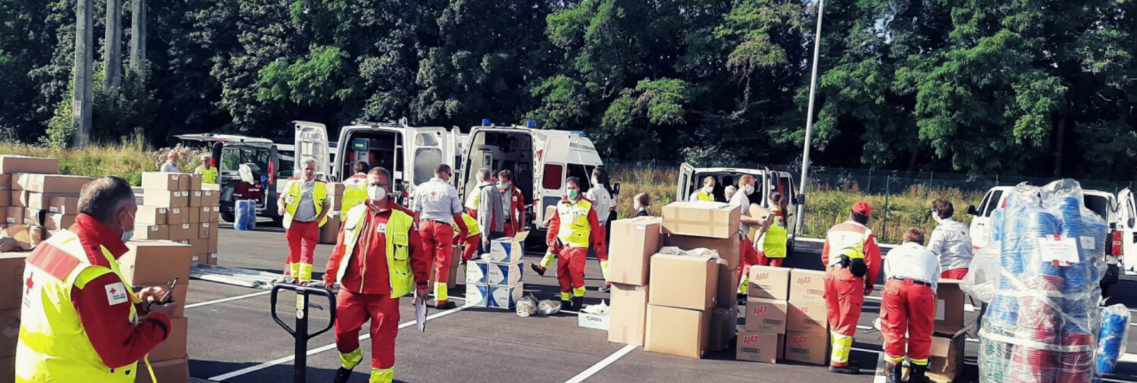 Action de secours contre les inondations en Wallonie